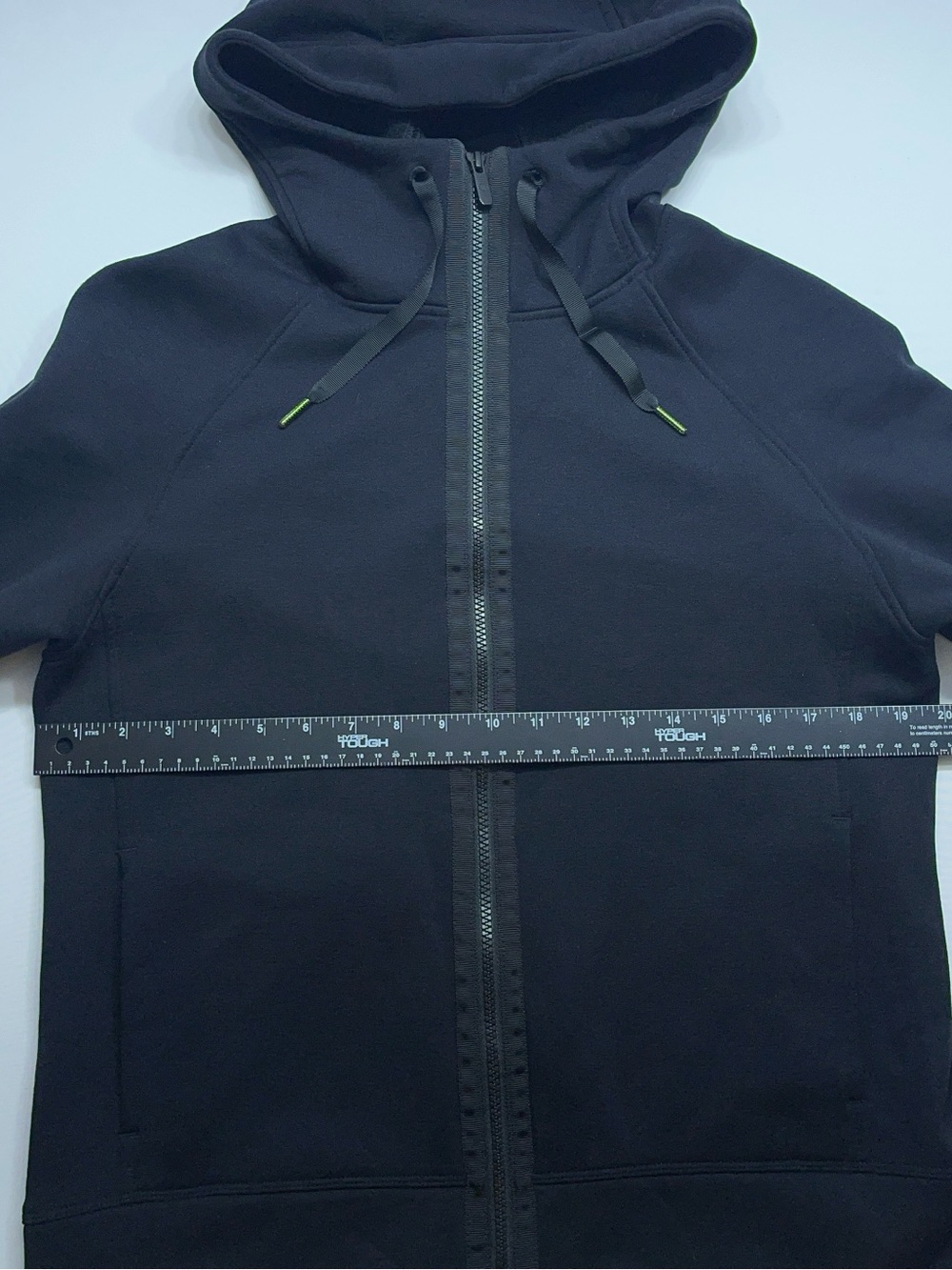 Lululemon Scuba Hoodie Womens Size 10 Pockets In Solid Black Full Zip Thumbholes - Picture 5 of 13